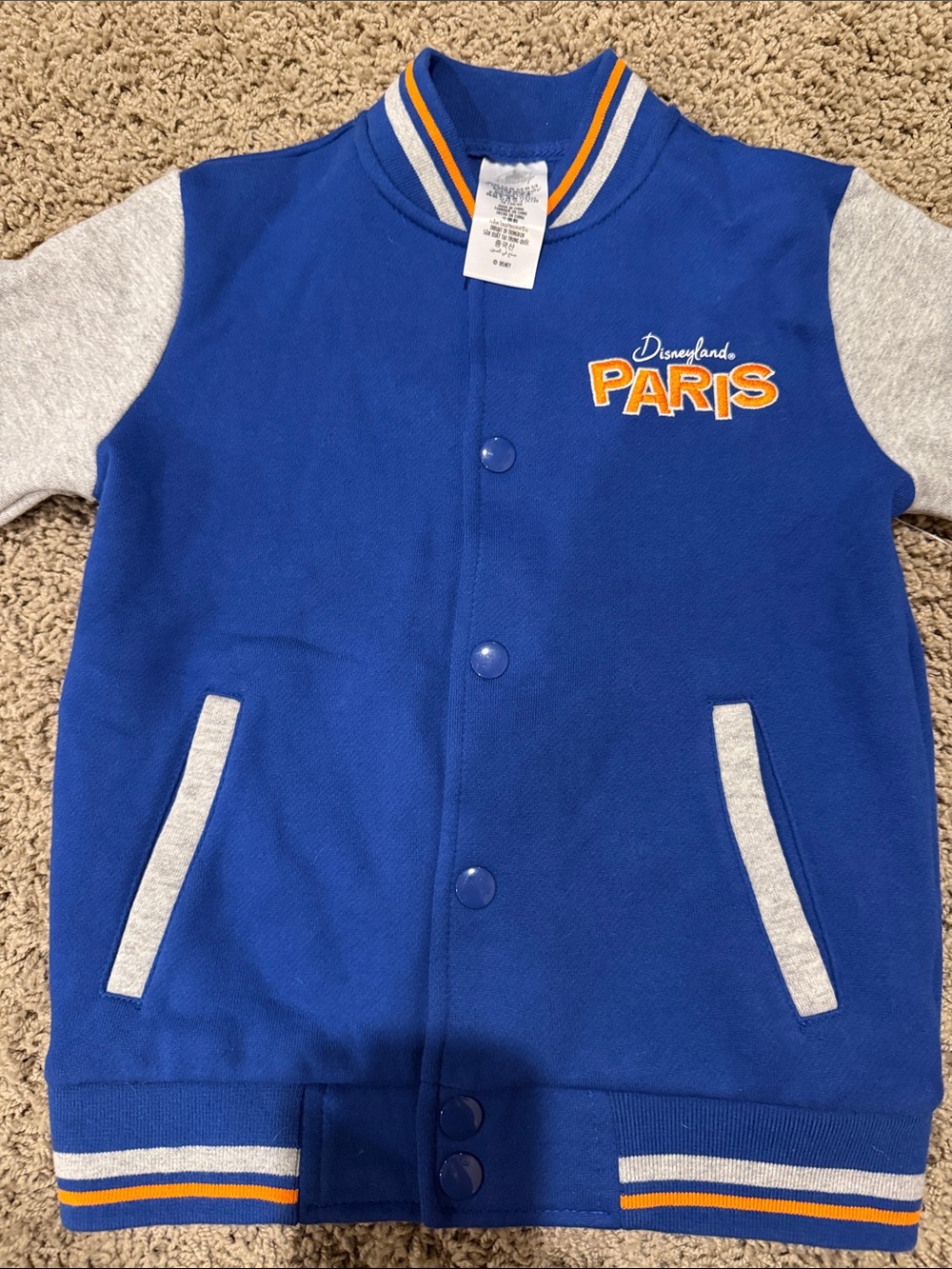 Disney Royal Blue and Gray Mickey & Pluto Bonjour Jacket